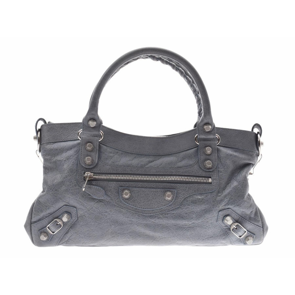 Balenciaga Giant First Blue Leather Bag